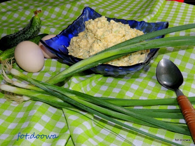 Pasta z jajek i ogórka zielonego