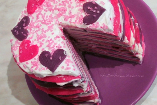 Tort Naleśnikowy na Walentynki