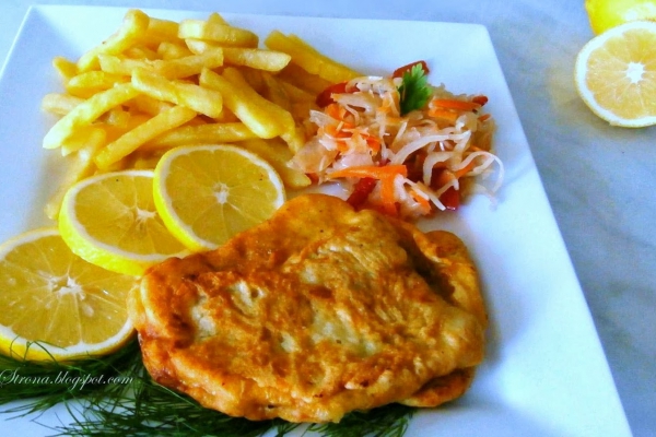 Ryba w Cieście z Frytkami -  Fish & Chips