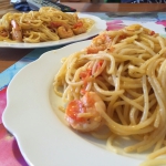 Spaghetti z krewetkami