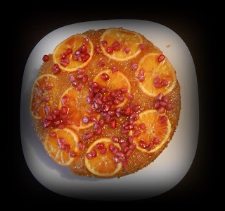 Ciasto z pomarańczą i granatem