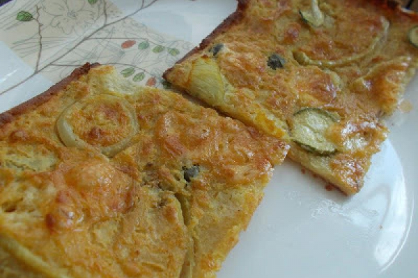 Farinata z cukinią - Zucchini Farinata Recipe - Farinata (cecina) con le zuchine