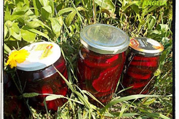 Kiszone buraki - Sour Beetroots Recipe -Barbabietole rosse in salamoia