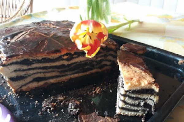 Makowiec zebra po serbsku - Serbian Zebra Poppy Cake - Torta zebra al papavero