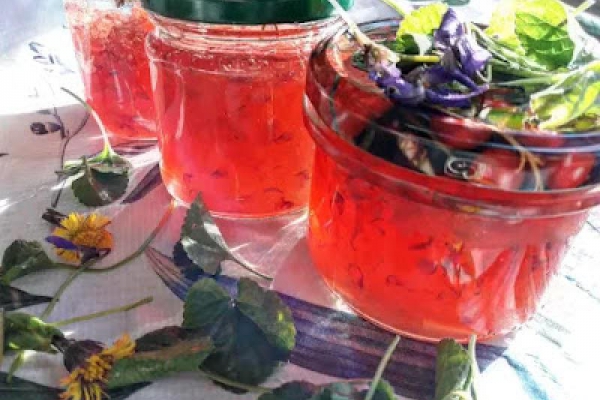 Konfitura z fiołka wonnego - Violet Jelly Recipe - Marmellata di violette