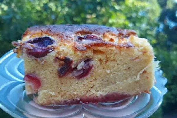 Ciasto orkiszowe z czereśniami - Spelt Sweet Cherry Cake - Torta di farro alle cigliege
