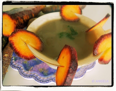 Zupa krem z fioletowej marchwi - Violet Carrot Creme Soup Recipe - Vellutata di carote viola