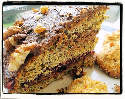 Tort makowo-kawowy - Poppy Seed Coffee Cake Recipe - Torta al papavero con crema al caffè