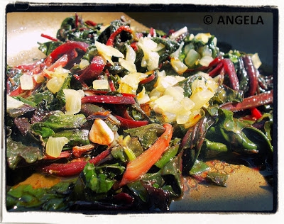 Botwinka z patelni - Beetroot Leaves Salad/ Insalata di foglie di barbabietole rosse