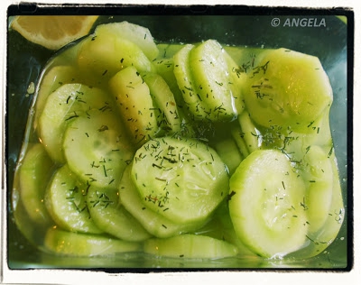 Mizeria słodko-kwaśna wg Babci Anieli - Cucumber Salad Mizeria by Grandma Aniela - Insalata di cetrioli in agrodolce di nonna Aniela