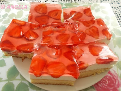 Ciasto truskawkowo-serowe Ani - Anna s strawberry cheese cake - Torta di Anna alle fragole
