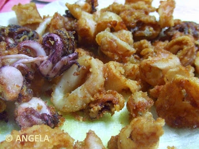 Kałamarnice smażone - Fried squids - Calamari fritti