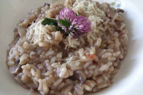 Risotto z pieczarkami - Mushroom risotto - Risotto con champignons