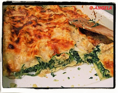 Lasagne z ricottą i szpinakiem - Lasagna with ricotta and spinach - Lasagne alla ricotta e spinaci