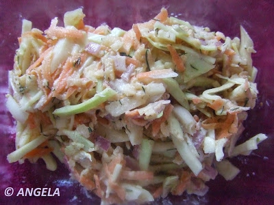 Surówka z białej kapusty - White cabbage salad  - Insalata di cavolo cappuccio