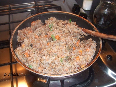 Kasza gryczana z warzywami - Roasted buckwheat groats/kasha with vegetables - Grano saraceno con le verdure