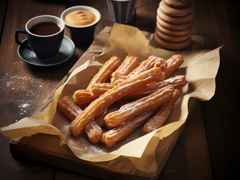 Churros z sosem czekoladowym