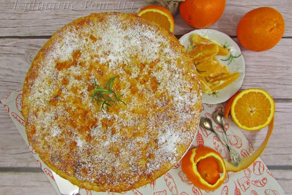 Pomarańczowe ciasto ryżowe z rozmarynem