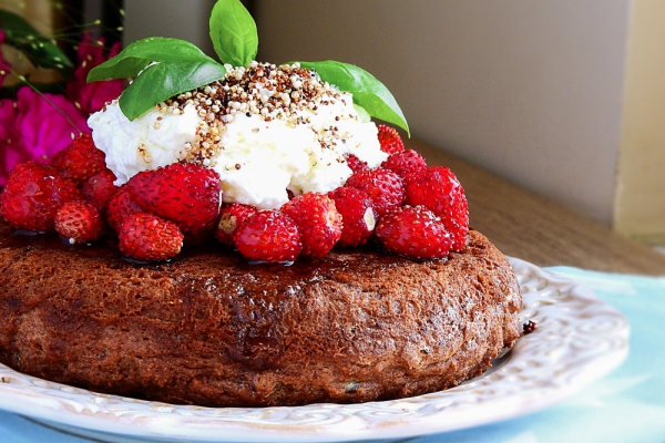 Czekoladowy omlet z mascarpone i... masło kokosowe :)