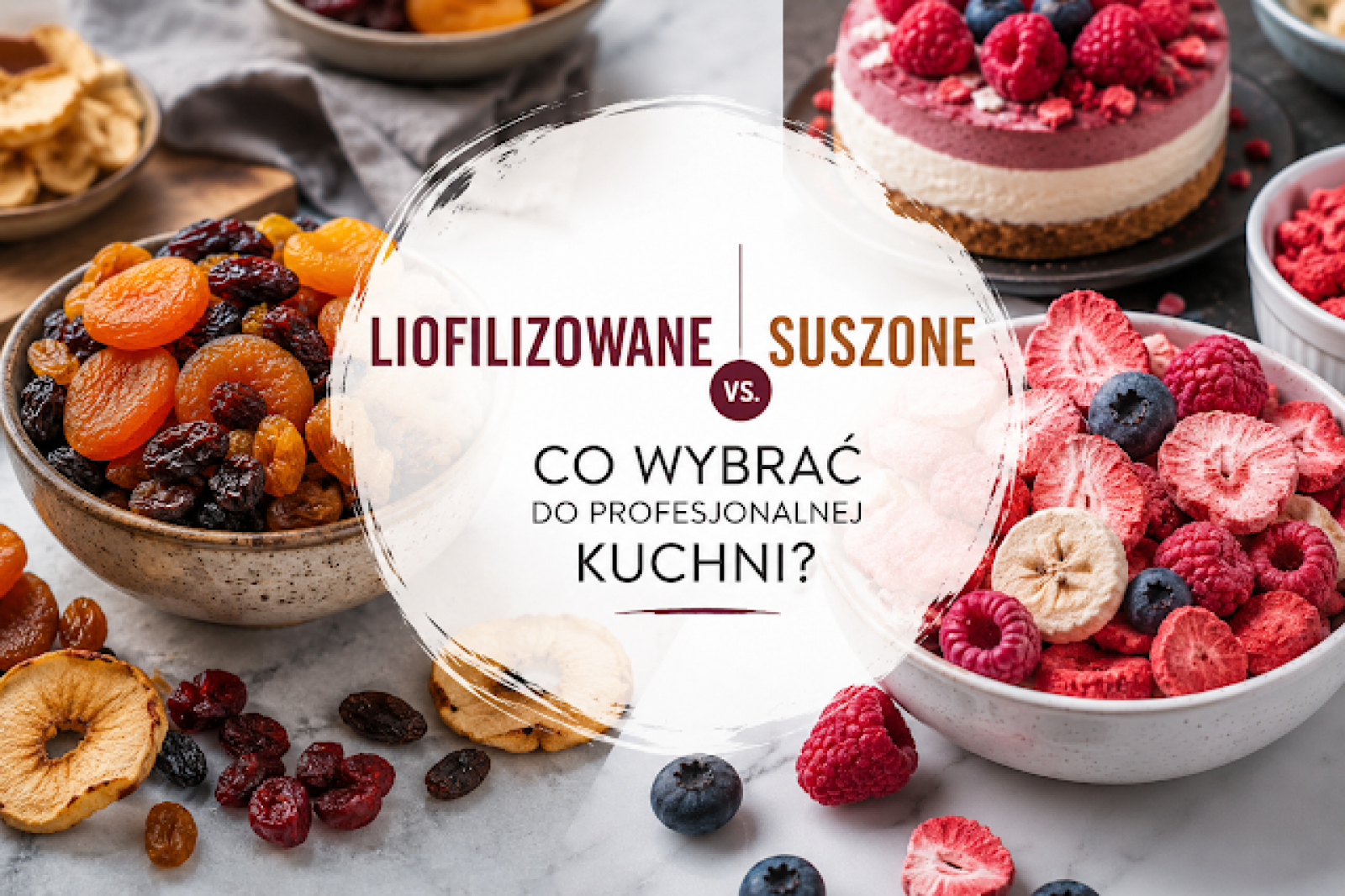 Liofilizowane czy suszone owoce – co wybrać do profesjonalnej kuchni?