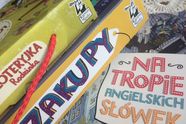 Zakupy ,  Loteryjka  i  Na tropie angielskich słówek  - ciekawe propozycje dla dzieci od Kapitana Nauki