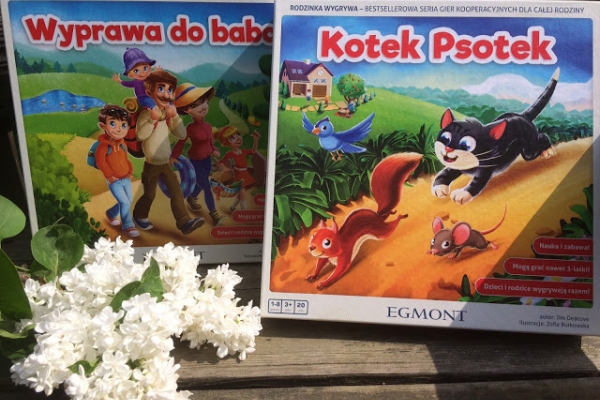 Kotek Psotek  i Wyprawa do babci  - gry kooperacyjne dla dzieci Wydawnictwa Egmont