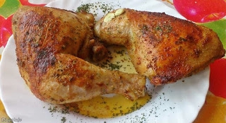 Kurczak pieczony z masełkiem czosnkowym