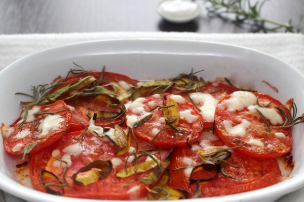 Pomidory zapiekane z tymiankiem i porem