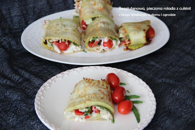 Bezglutenowa, pieczona rolada z cukinii