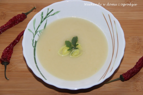 Zupa - krem z pora i  Szczęście pachnące wanilią