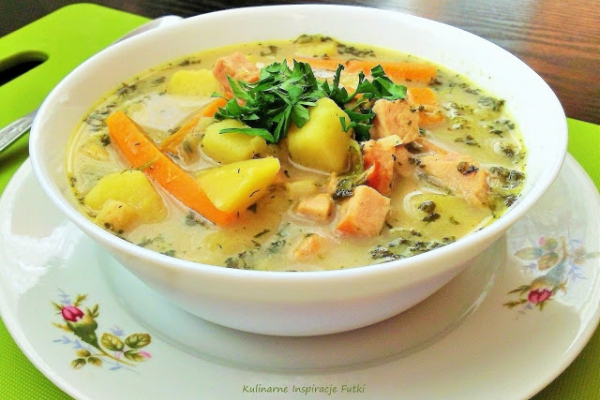 Zupa warzywna - kartoflanka z drobiową kiełbasą