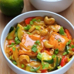 Korma curry z łososiem