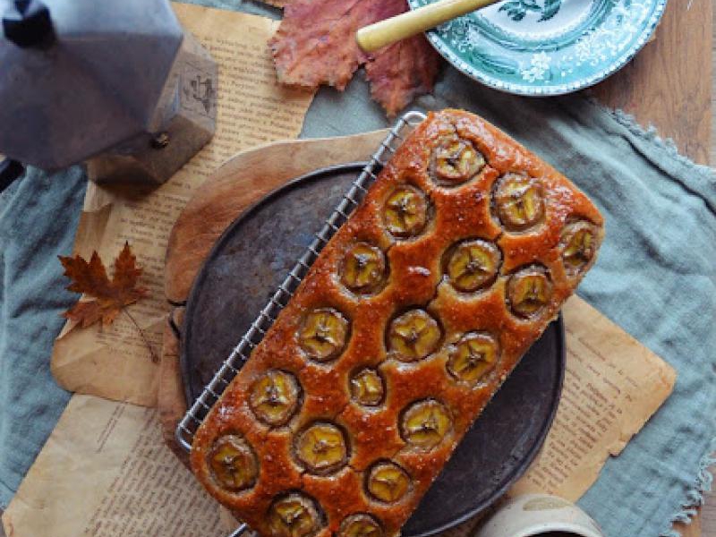 Migdałowe ciasto bananowe z miodem