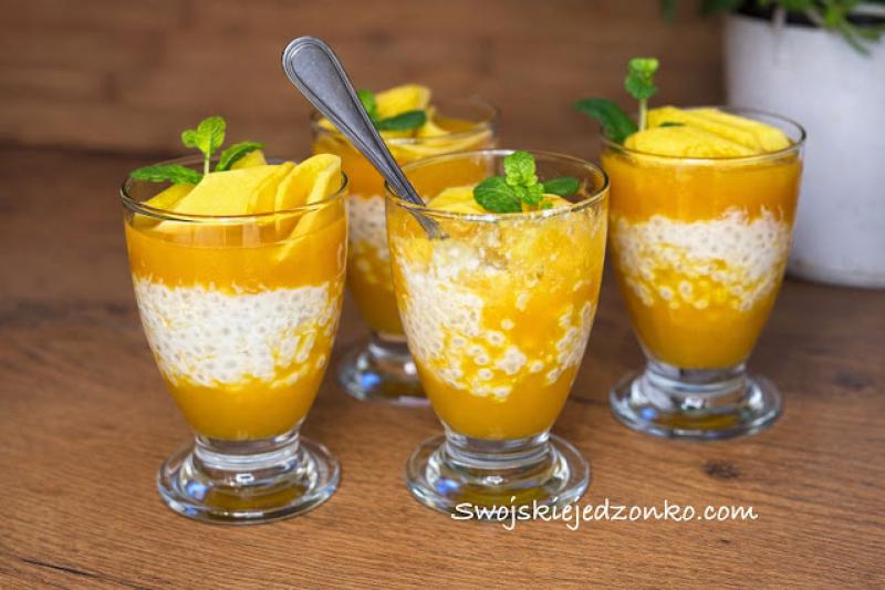 Pudding z tapioki i mango