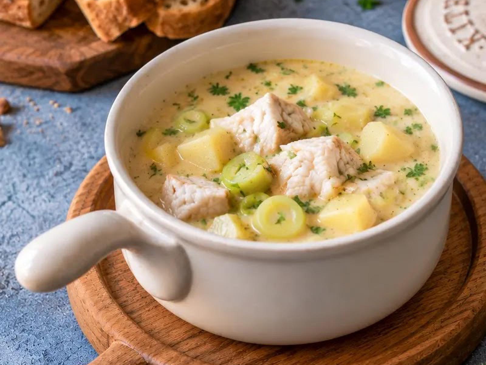 Zupa rybna z dorsza – przepis z ziemniakami i porem