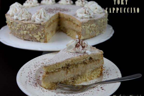 Tort CAPPUCCINO,  moja wersja... na czwarte urodziny bloga