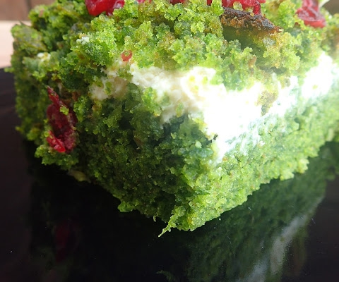 Ciasto szpinakowe z suszoną żurawiną – zielonych mech