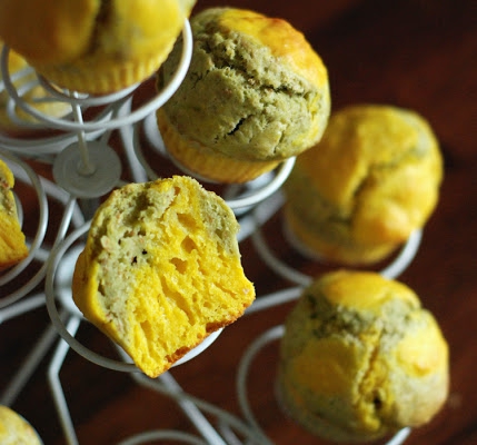 Cytrynowo - miętowe muffiny z zieloną herbatą