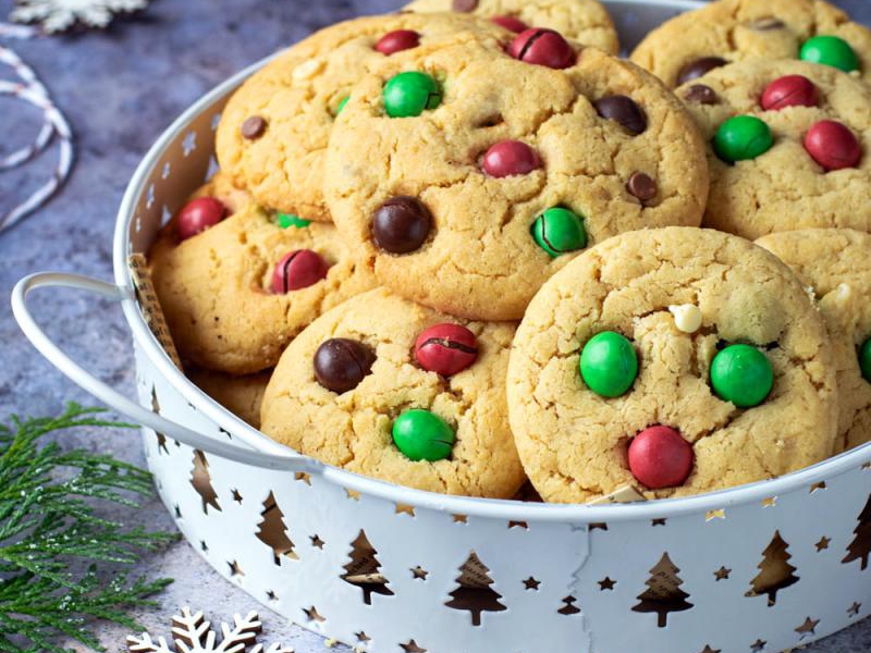 Ciasteczka z masłem orzechowym i m&m’s