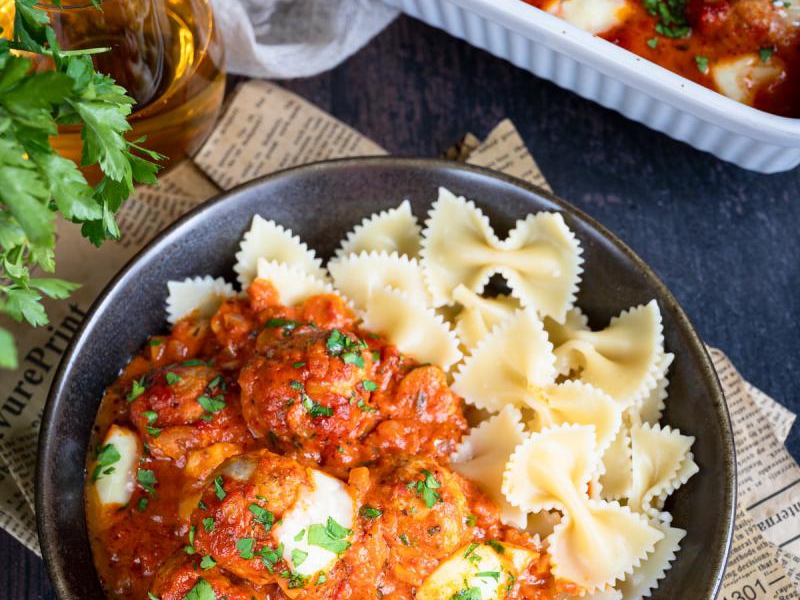 Pulpety pieczone w sosie pomidorowym