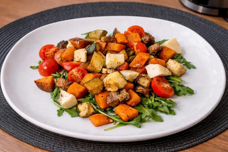 Pieczone warzywa z serem