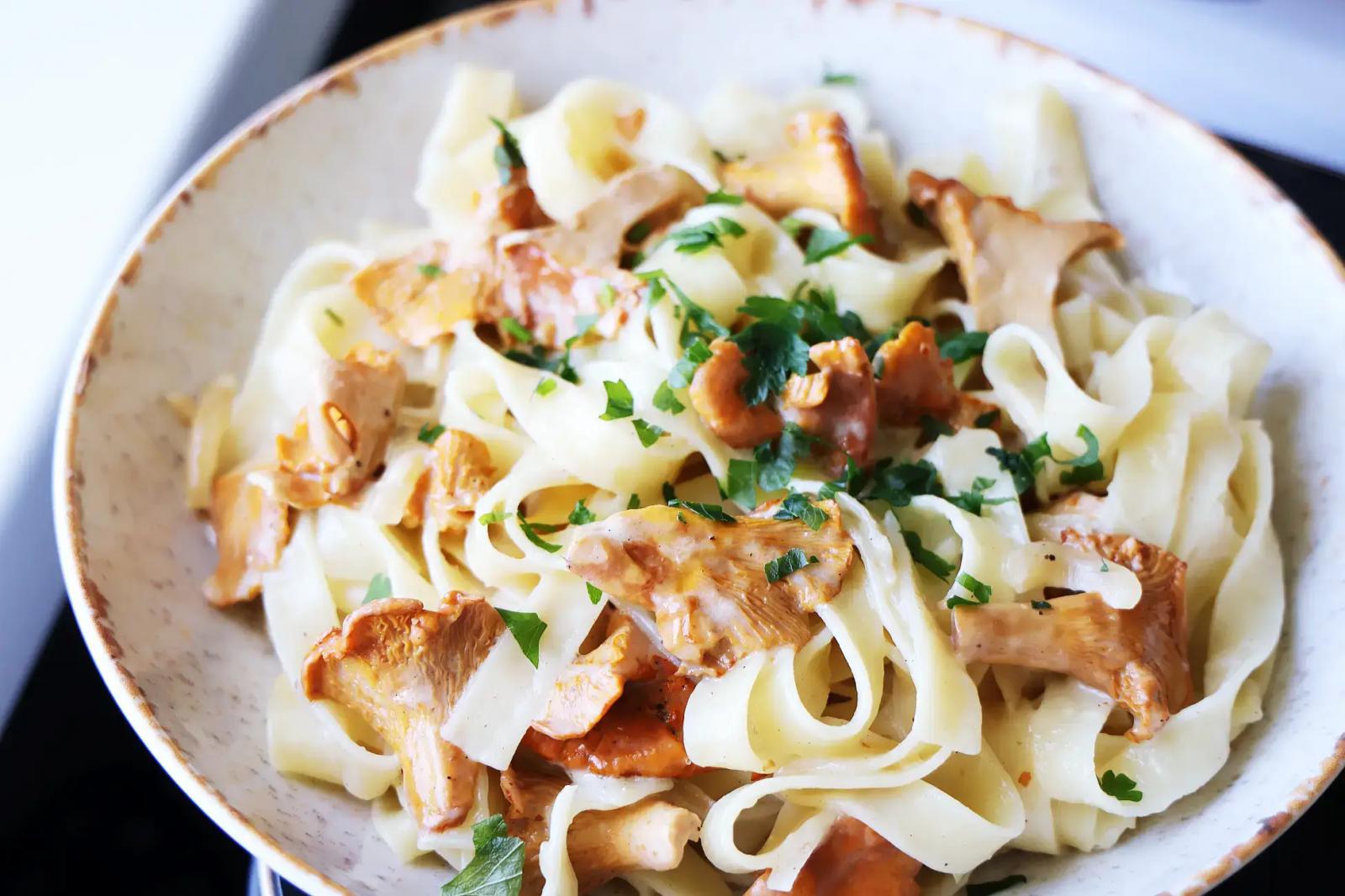 Tagiatelle z kurkami