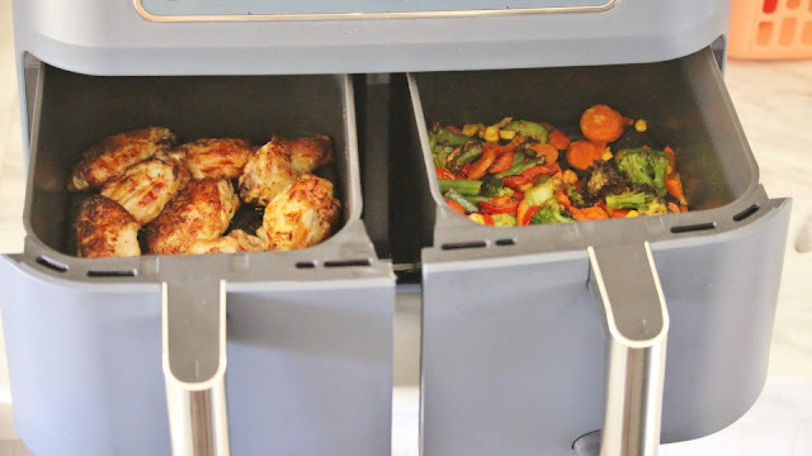 Skrzydełka z air fryer rumiane soczyste z warzywami prosty przepis