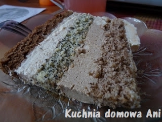 Urodzinowy tort orzechowo-makowo-kawowy
