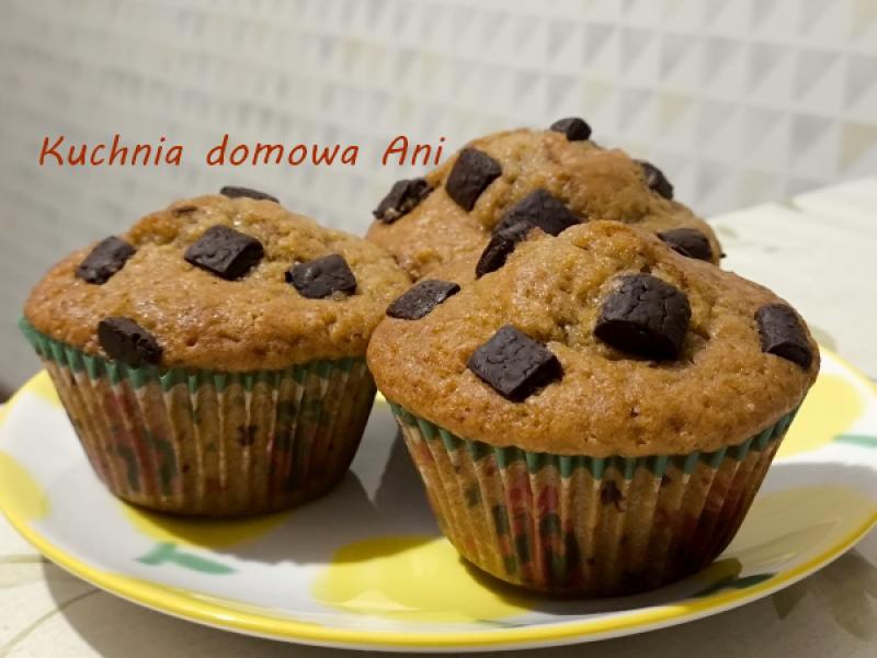 Muffinki z kawą zbożową i czekoladą