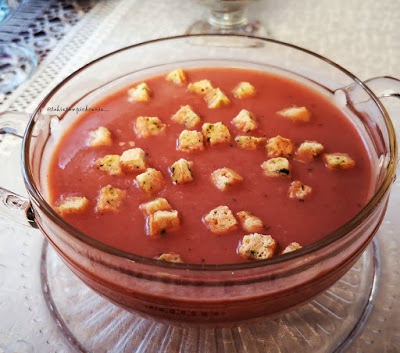 Zupa krem z fioletowych batatów
