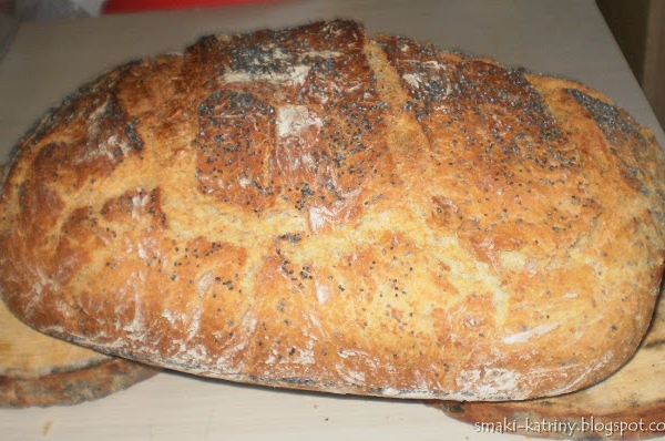 Chleb z garnka pszenno-razowy z ziarnami-najlepszy domowy chleb