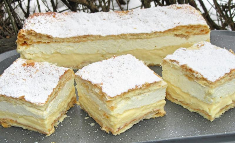 Najlepsza kremówka/napoleonka na cieście francuskim +FILM