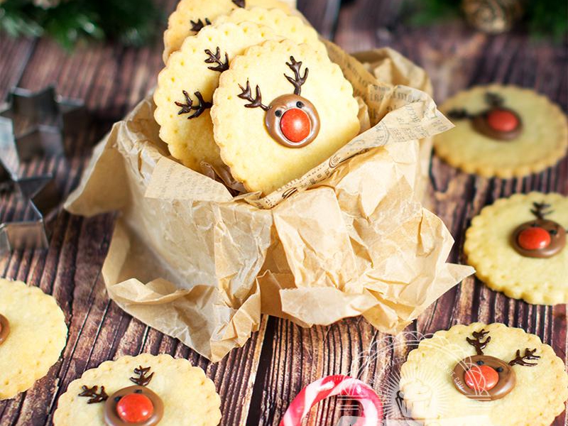 Kruche ciasteczka z reniferami