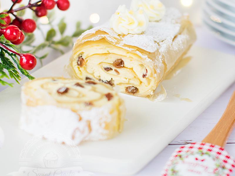 Strucla serowa w cieście filo